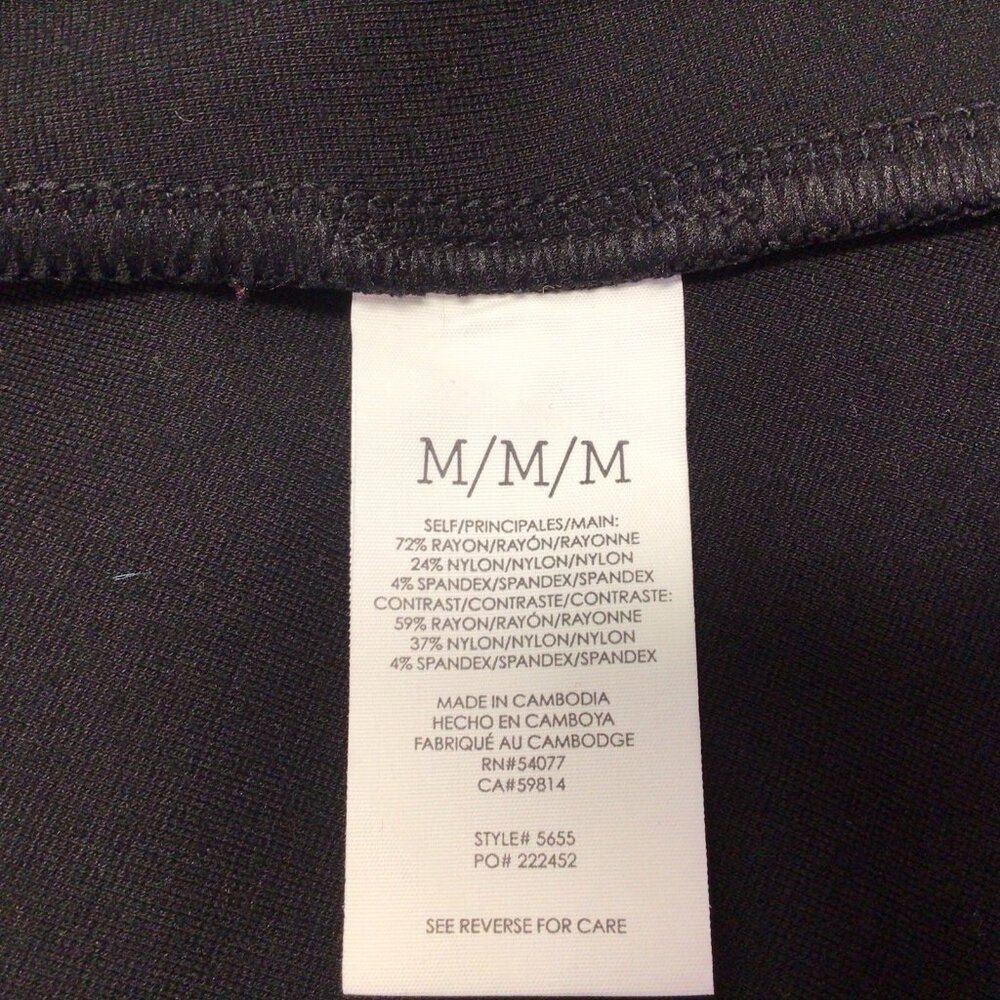 Cabi Relax Convertible Stretch Ponte Knit Long Black Zip Jacket 5655 Sz Medium - Picture 8 of 14
